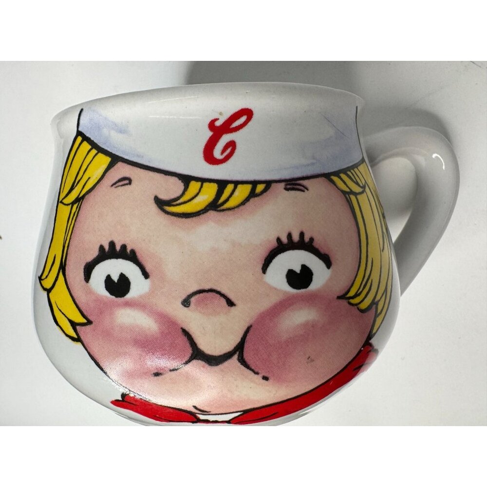 Vintage 1998 Campbells Soup Co. Child Face Mug By Houston Harvest 6 inch diamete